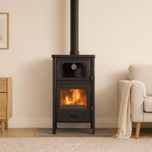 QUARTZ WOOD STOVE WITH OVEN