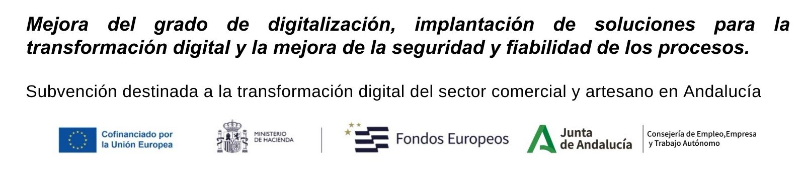 Mejora del grado de digitalización, implantación de soluciones